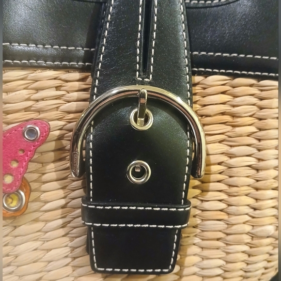 Vintage COACH Never Used Deadstock Limited Edition Soho Straw Bag - Picture 2 of 16